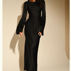 Meshki Black Backless Maxi Dress